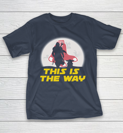 Boston Red Sox MLB Baseball Star Wars Yoda And Mandalorian This Is The Way T-Shirt 3
