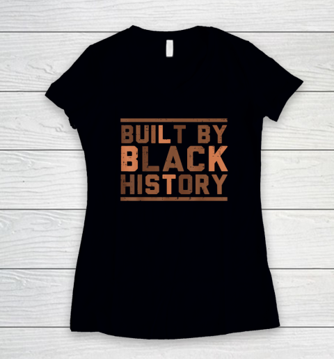 Built By Black History BHM African Pride Month Women's V-Neck T-Shirt