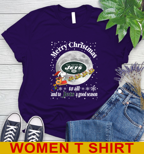 New York Jets Merry Christmas To All And To Jets A Good Season NFL Football Sports Women's T-Shirt 4