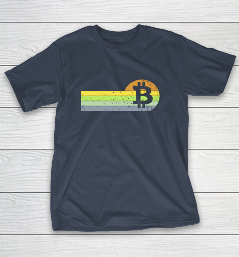 Bitcoin BTC Vintage Sunset Crypto Cryptocurrency Blockchain T-Shirt 3