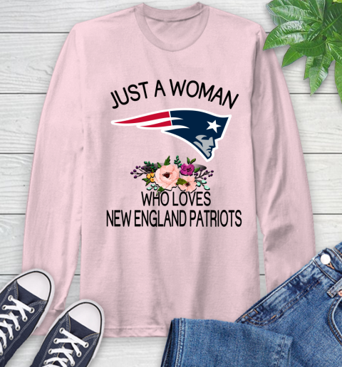 NFL Just A Woman Who Loves New England Patriots Football Sports Long Sleeve T-Shirt 8