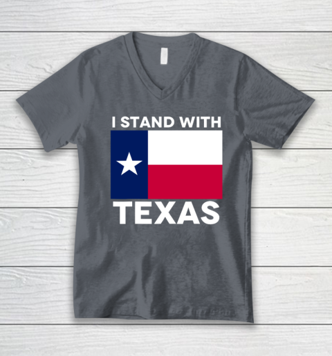 I Stand With Texas V-Neck T-Shirt 3