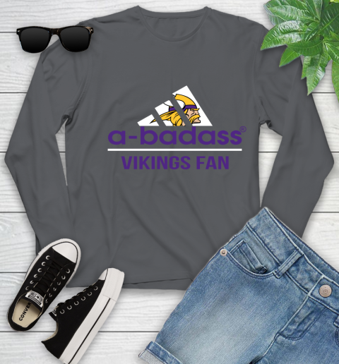 Minnesota Vikings NFL Football A Badass Adidas Adoring Fan Sports (1) Youth Long Sleeve 9