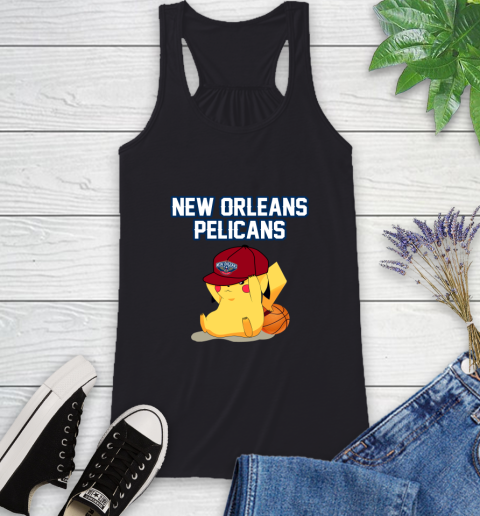 NBA Pikachu Basketball Sports New Orleans Pelicans Racerback Tank 2