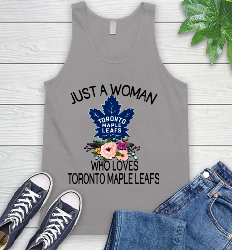 NHL Just A Woman Who Loves Toronto Maple Leafs Hockey Sports Tank Top 2