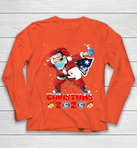 New England Patriots Funny Santa Claus Dabbing Christmas 2020 NFL Youth Long Sleeve 3