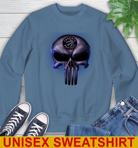 Toronto Raptors NBA Basketball Punisher Skull Sports Sweatshirt 10