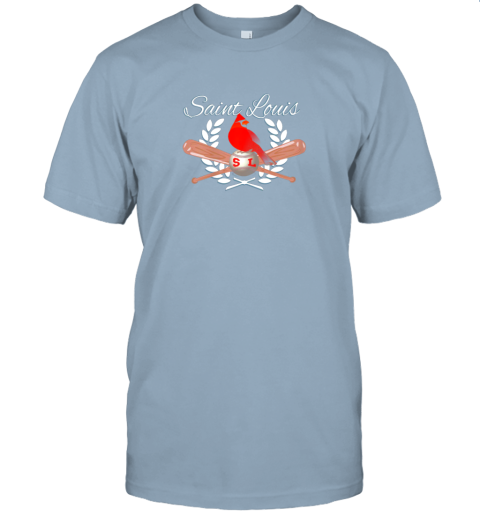 erds st louis baseball design cardinal sports jersey t shirt 60 front light blue