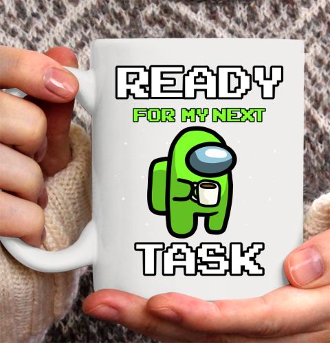 Among Us Shirt Ready For Work Green Ceramic Mug 11oz
