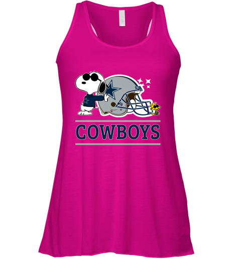The Dallas Cowboys Joe Cool And Woodstock Snoopy Mashup Racerback Tank