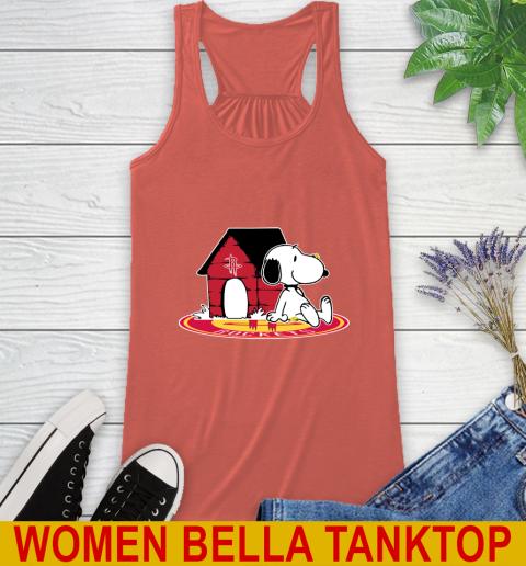 NBA Basketball Houston Rockets Snoopy The Peanuts Movie Shirt Racerback Tank 4