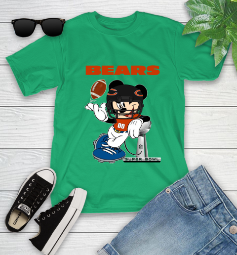 NFL Chicago Bears Mickey Mouse Disney Super Bowl Football T Shirt Youth T-Shirt 6