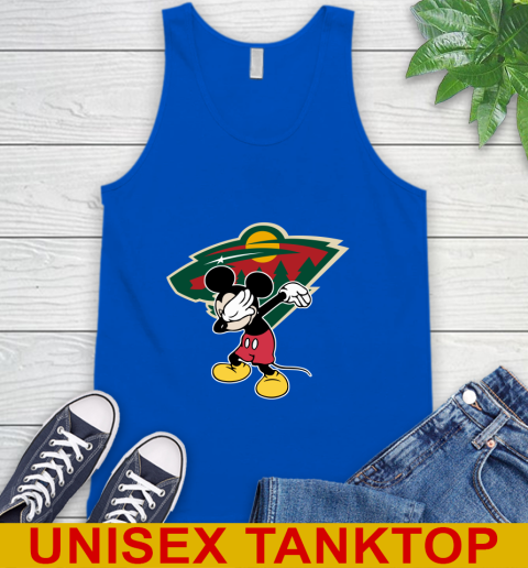 Minnesota Wild NHL Hockey Dabbing Mickey Disney Sports Tank Top 5