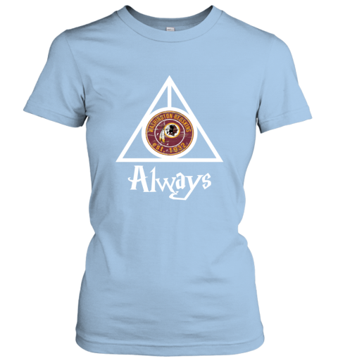 Always Love The Washington Redskins x Harry Potter Mashup NFL rowq always love the washington redskins x harry potter ladies t shirt 20 front light blue