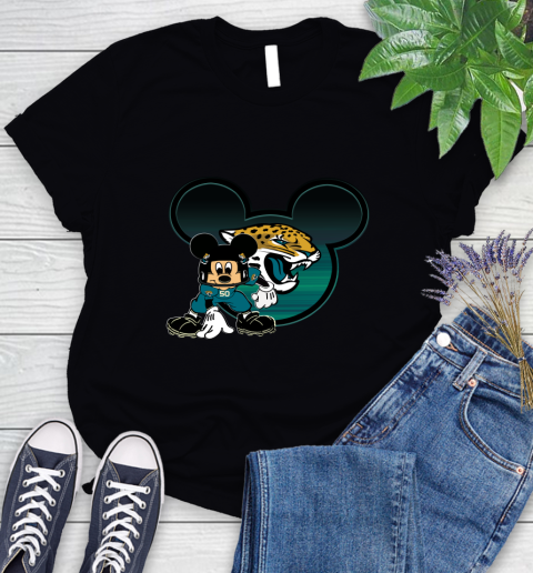 NFL Jacksonville Jaguars Mickey Mouse Disney Football T Shirt Women's T-Shirt 2
