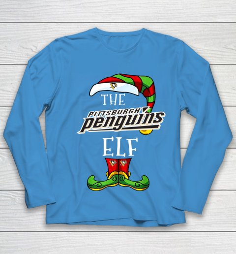 Pittsburgh Penguins Christmas ELF Funny NHL Youth Long Sleeve 5