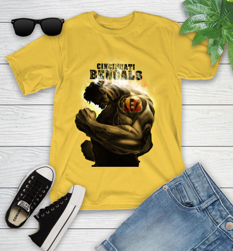 Cincinnati Bengals NFL Football Hulk Marvel Avengers Sports Youth T-Shirt 10