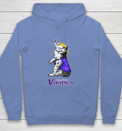 NFL Football My Cat Loves Minnesota Vikings Youth Hoodie 8