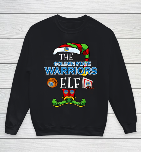 Golden State Warriors Christmas ELF Funny NBA Youth Sweatshirt