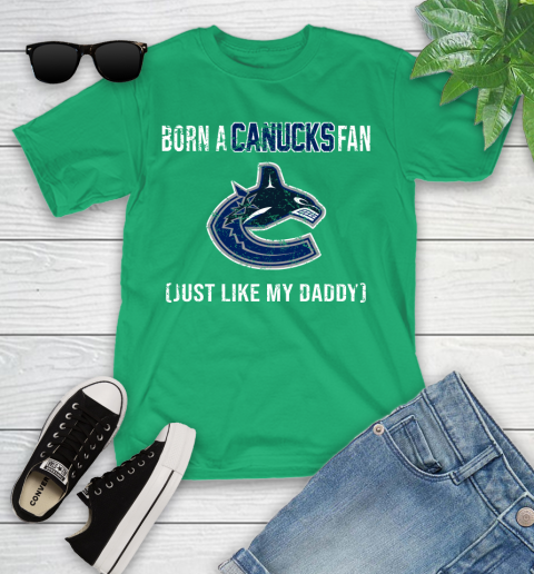 NHL Vancouver Canucks Hockey Loyal Fan Just Like My Daddy Shirt Youth T-Shirt 7