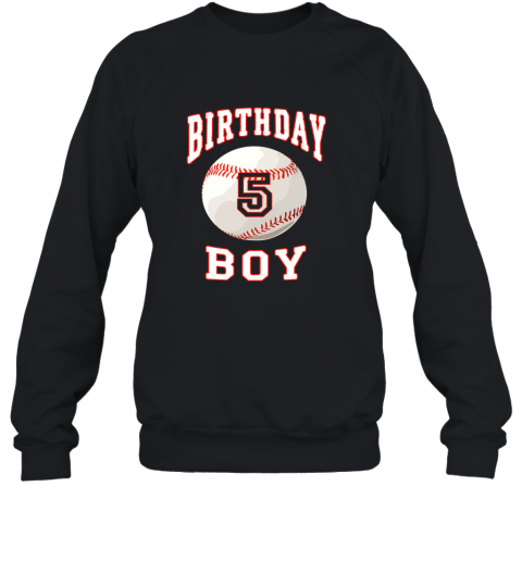 Kids Baseball Bday 5th Birthday Boy Shirt for 5 Years Old Gift Sweatshirt