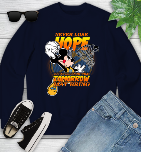 Denver Nuggets NBA Basketball Mickey Disney Never Lose Hope Youth Sweatshirt 2
