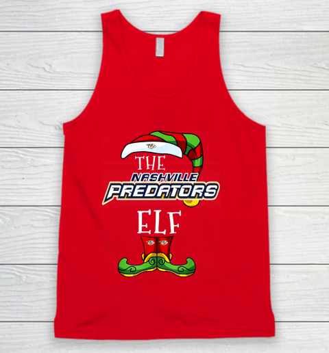 Nashville Predators Christmas ELF Funny NHL Tank Top 5
