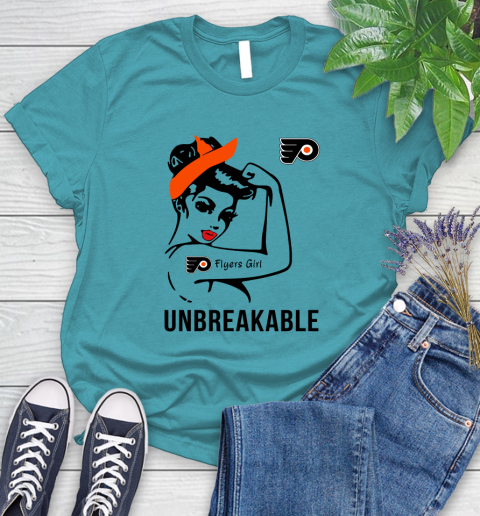 NHL Philadelphia Flyers Girl Unbreakable Hockey Sports Women's T-Shirt 11