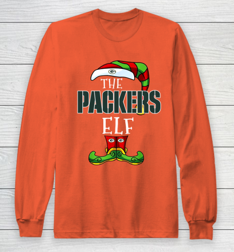 Green Bay Packers Christmas ELF Funny NFL Long Sleeve T-Shirt 3