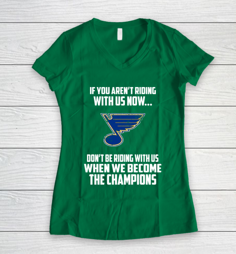 NHL St.Louis Blues Hockey We Become The Champions Women's V-Neck T-Shirt 3