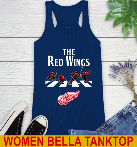 NHL Hockey Detroit Red Wings The Beatles Rock Band Shirt Racerback Tank 7