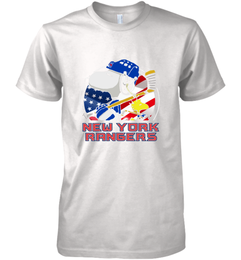New York Ranger Ice Hockey Snoopy And Woodstock NHL Premium Men's T-Shirt
