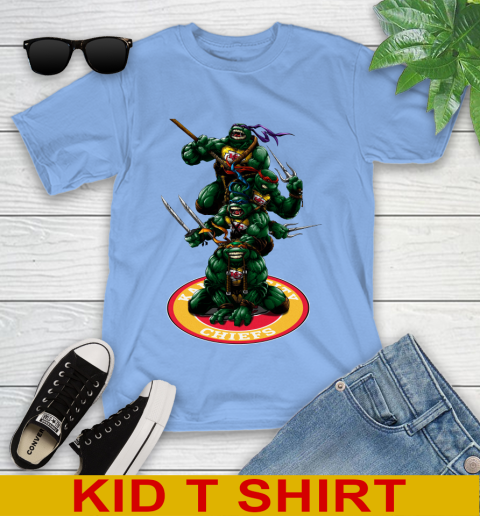 NFL Football Kansas City Chiefs Teenage Mutant Ninja Turtles Shirt Youth T-Shirt 11