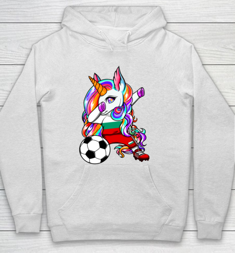 Dabbing Unicorn Bulgaria Soccer Fans Jersey Flag Football Hoodie