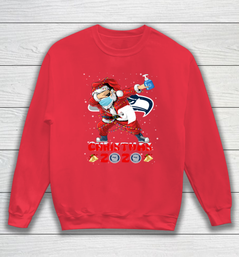 Seattle Seahawks Funny Santa Claus Dabbing Christmas 2020 NFL Sweatshirt 7