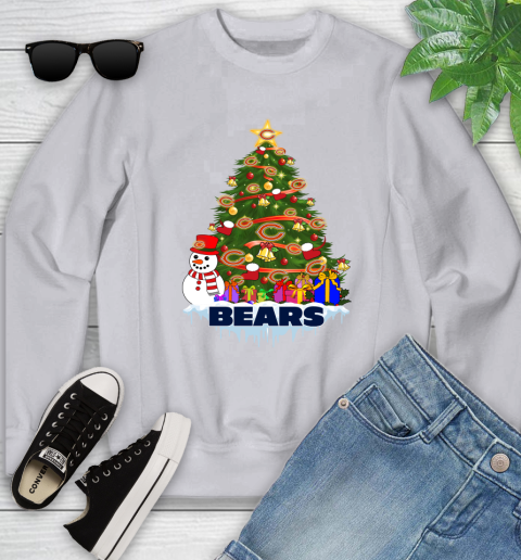 Chicago Bears Merry Christmas NFL Football Sports Youth Sweatshirt 4