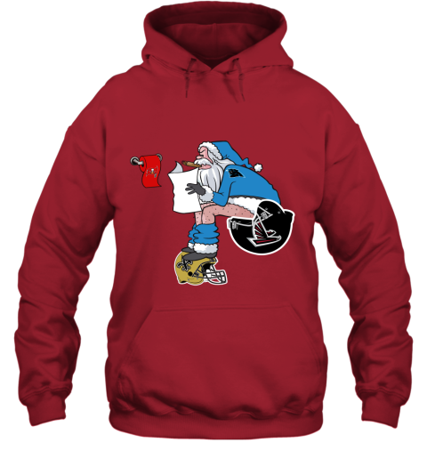 fwyg santa claus carolina panthers shit on other teams christmas hoodie 23 front red