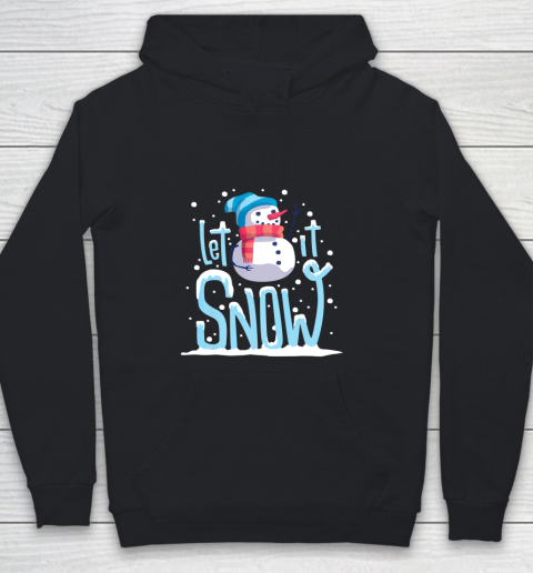 Christmas Snowman Let it Snow Youth Hoodie
