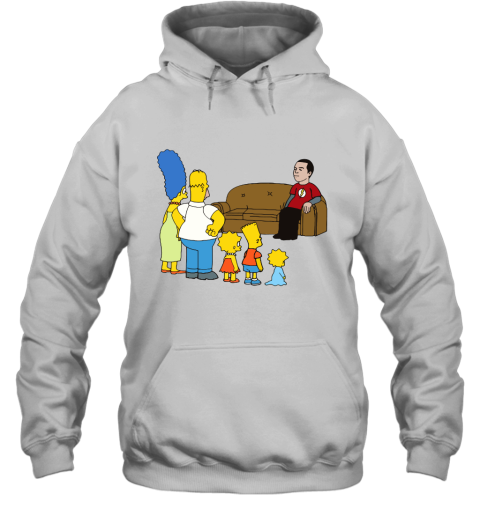 The Simpsons Family And Sheldon Cooper Mashup Hoodie