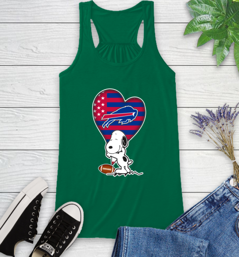 Buffalo Bills NFL Football The Peanuts Movie Adorable Snoopy Racerback Tank 7