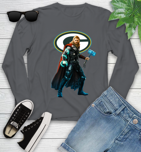 NFL Thor Avengers Endgame Football Green Bay Packers Youth Long Sleeve 8