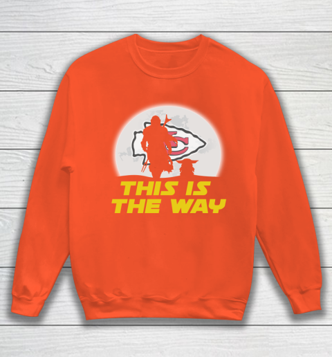 Kansas City Chiefs NFL Football Star Wars Yoda And Mandalorian This Is The Way Sweatshirt 3