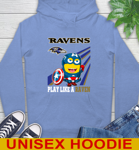 NFL Football Baltimore Ravens Captain America Marvel Avengers Minion Shirt Hoodie 11