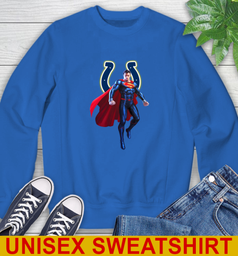 NFL Superman DC Sports Football Indianapolis Colts Sweatshirt 9