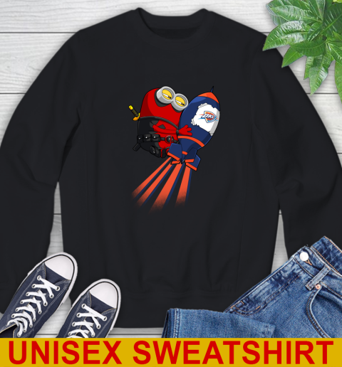 NBA Basketball Oklahoma City Thunder Deadpool Minion Marvel Shirt Sweatshirt