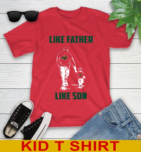 Minnesota Wild NHL Hockey Like Father Like Son Sports Youth T-Shirt 12 Minnesota Wild NHL Hockey Like Father Like Son Sports Youth T-Shirt - Image 12