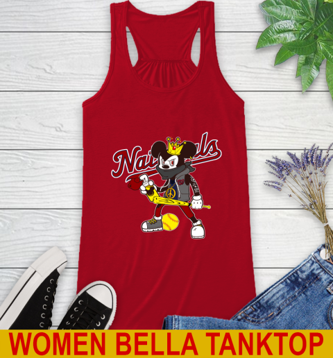Washington Nationals MLB Baseball Mickey Peace Sign Sports Racerback Tank 7 Washington Nationals MLB Baseball Mickey Peace Sign Sports Racerback Tank - Image 7