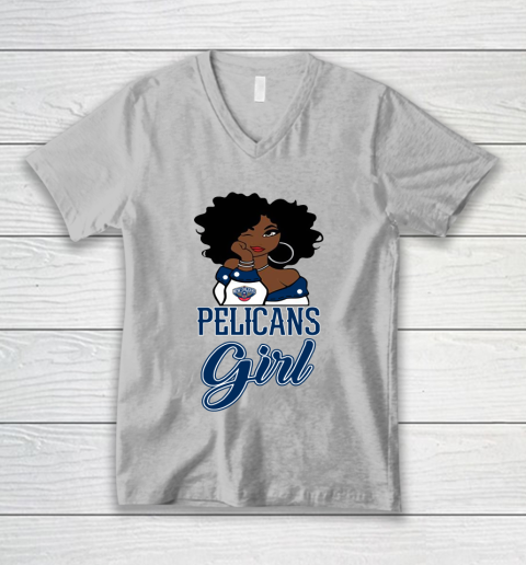 New Orleans Pelicans Girl NBA V-Neck T-Shirt 4