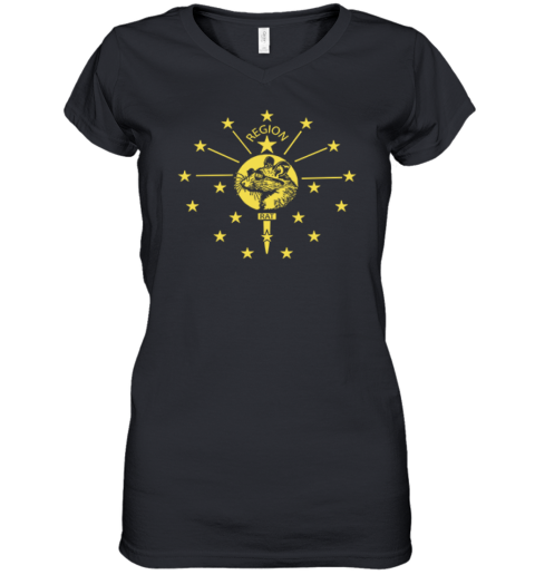 Northwest Indiana Region Rat Women's V-Neck T-Shirt