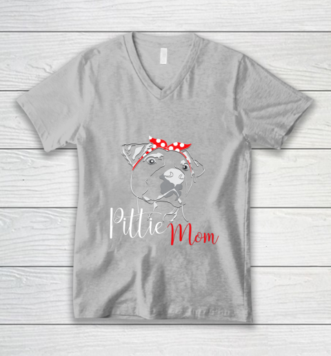 Dog Mom Shirt Pittie Mom T Shirt American Pitbull Shirt Dog Lover V-Neck T-Shirt 3